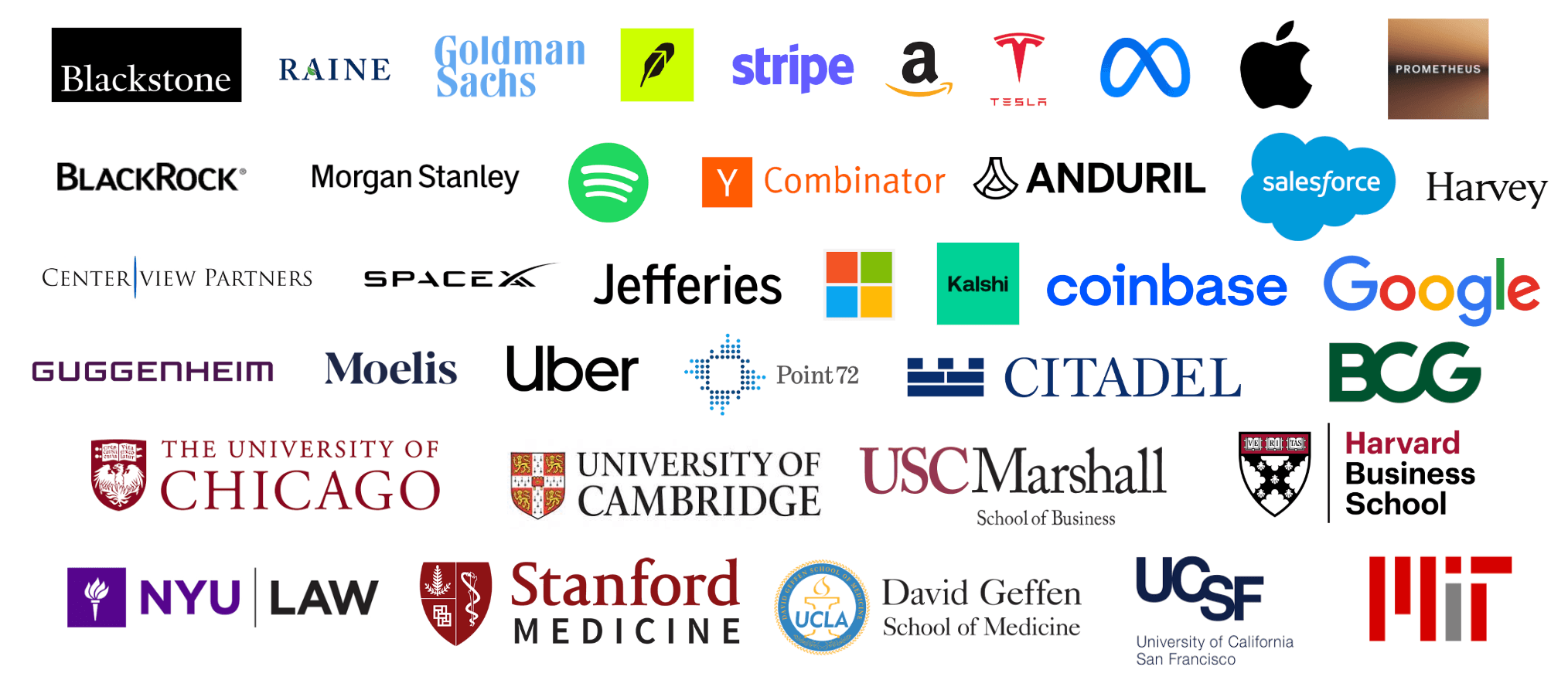Companies and universities where AEZ alumni have studied and worked